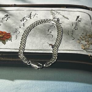 Estate 925 Sterling silver Italy unisex chain-link bracelet size 6.5 inches